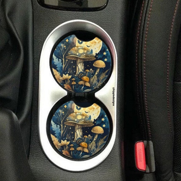 Hand Crafted Mushroom Car Coaster 2 Pack - Picture 4 of 7